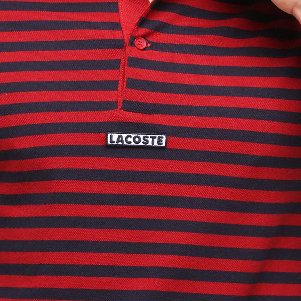 lacoste listrada masculina