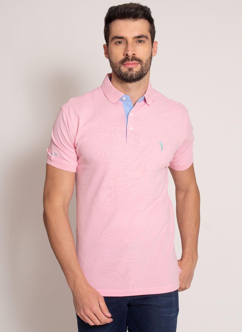 polo rosa hombre
