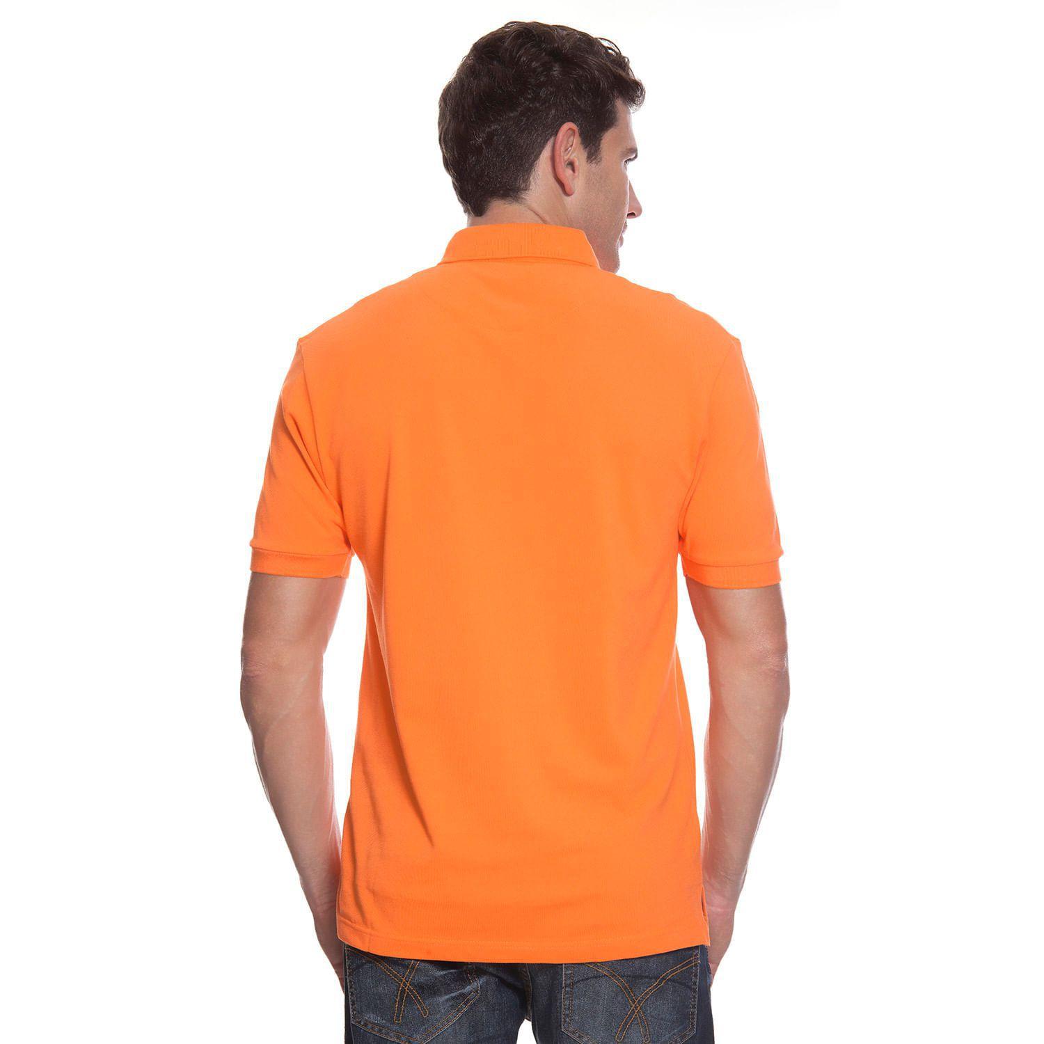 playera polo naranja