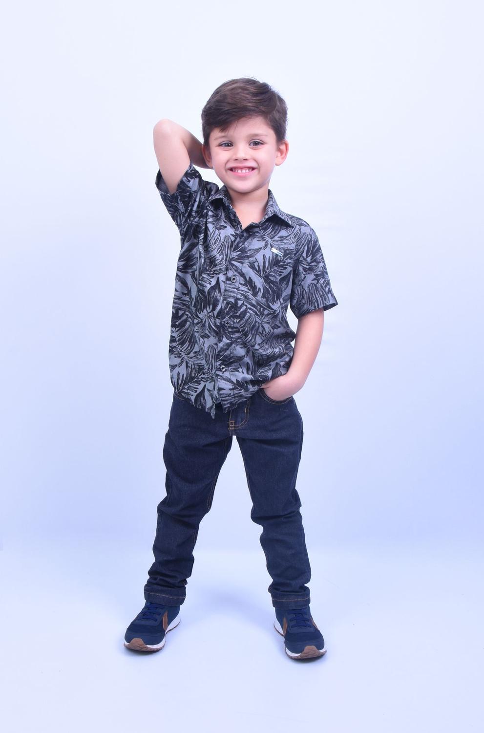 camisa social infantil menino