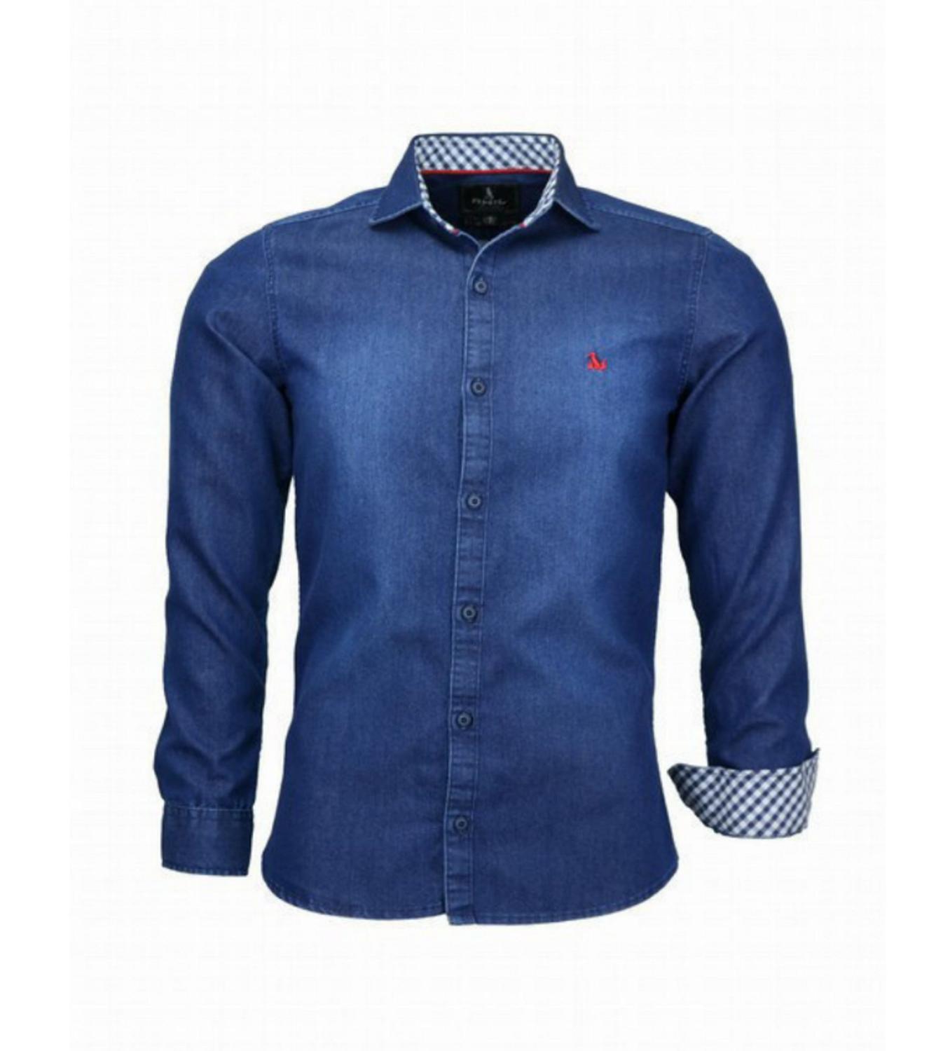 camiseta social jeans