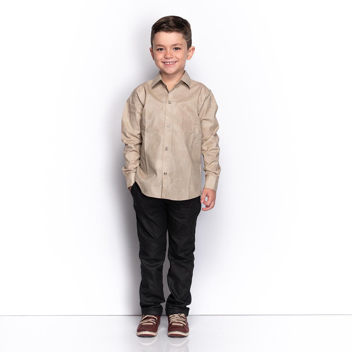 Camisa Social Juvenil Menino Manga Longa Camuflada Casual - Teodoro  Camisaria - Camisa Infantil - Magazine Luiza