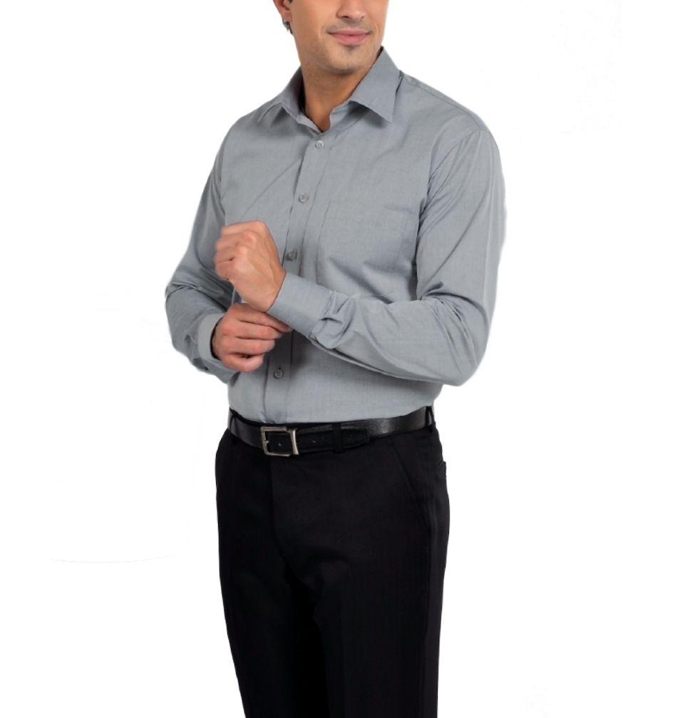 camisa social masculina cinza