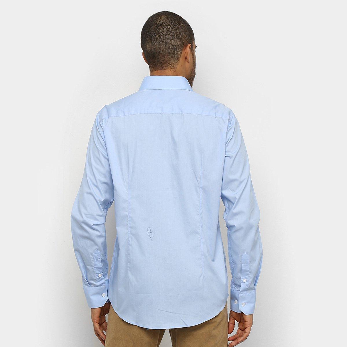 camisa social forum manga longa