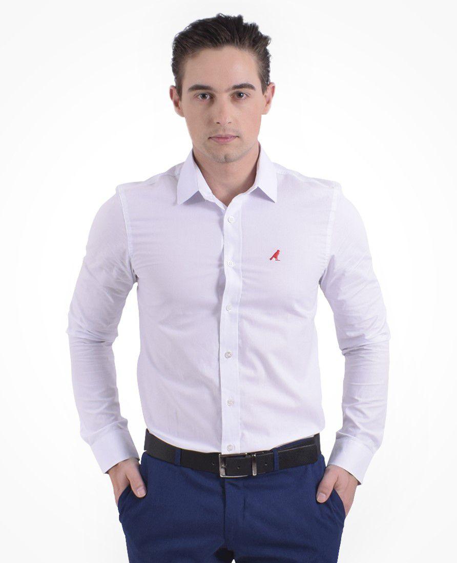 camisa masculina social slim