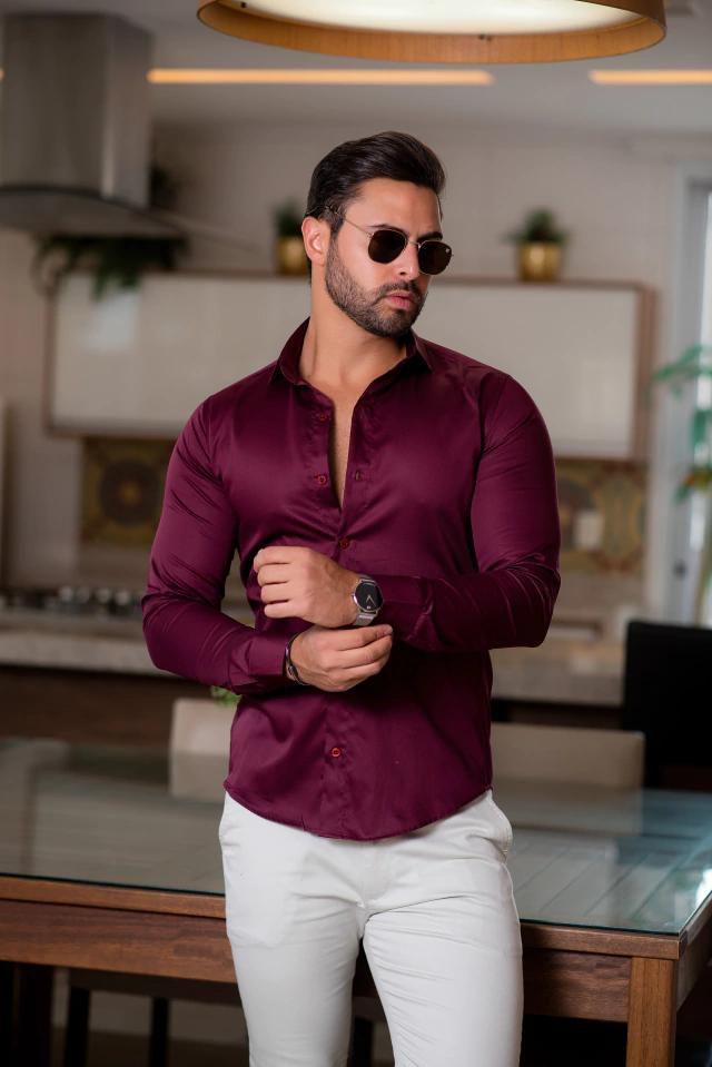 Camisa Social Roupa Social Casual Masculina Shirt Roupa Social