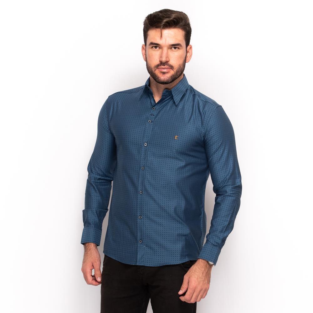 camisa social estampa