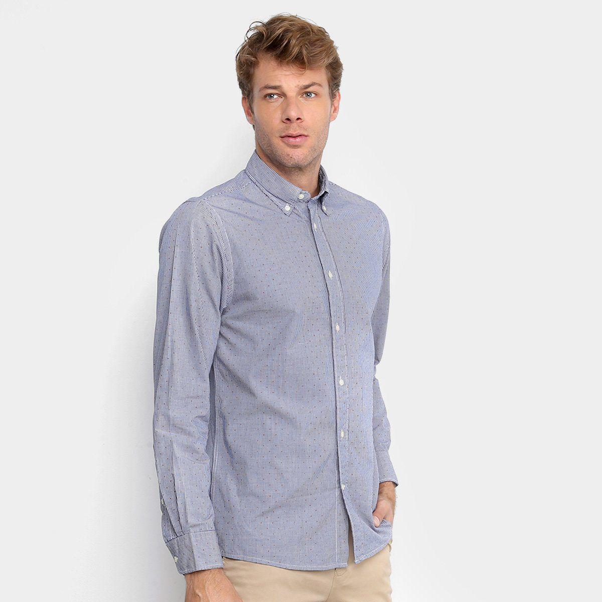 camisa social masculina manga longa tommy hilfiger