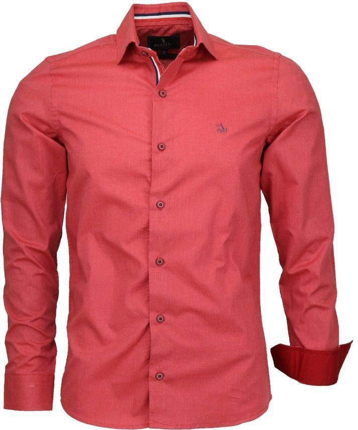 camisa social vermelha masculina