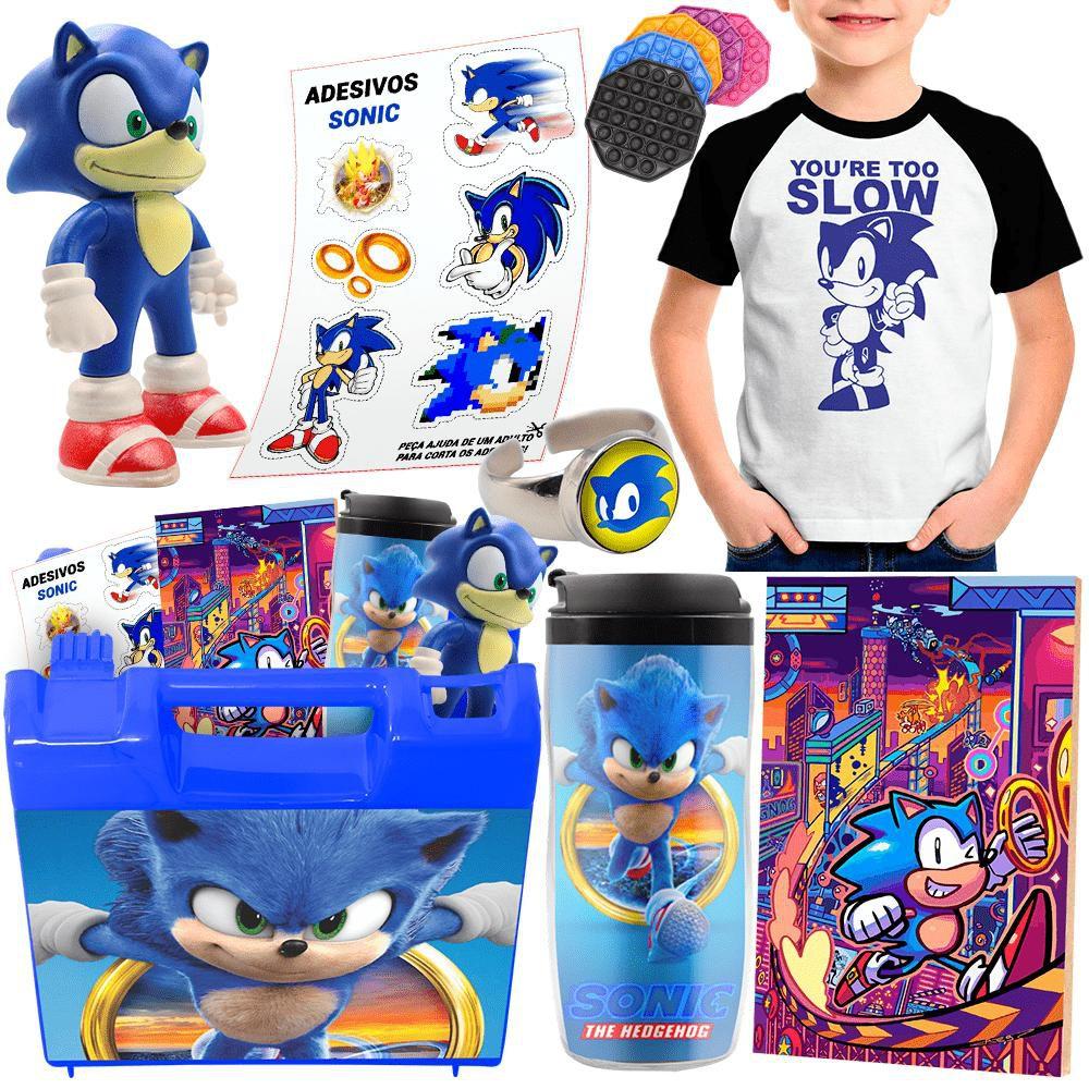 Camisa Sonic Filme + Boneco Brinquedo e Super Acessórios, Magalu Empresas