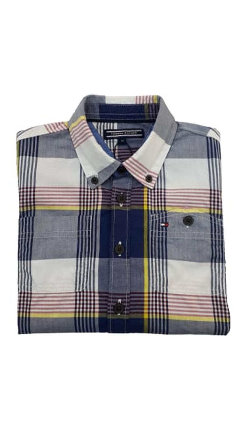 camisa xadrez tommy hilfiger infantil