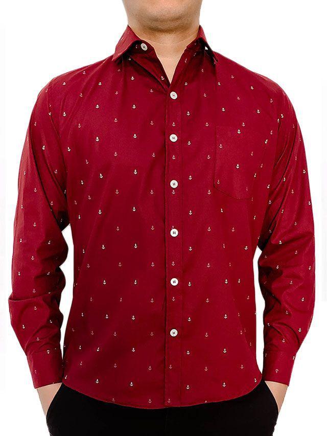 camisa social vermelha masculina