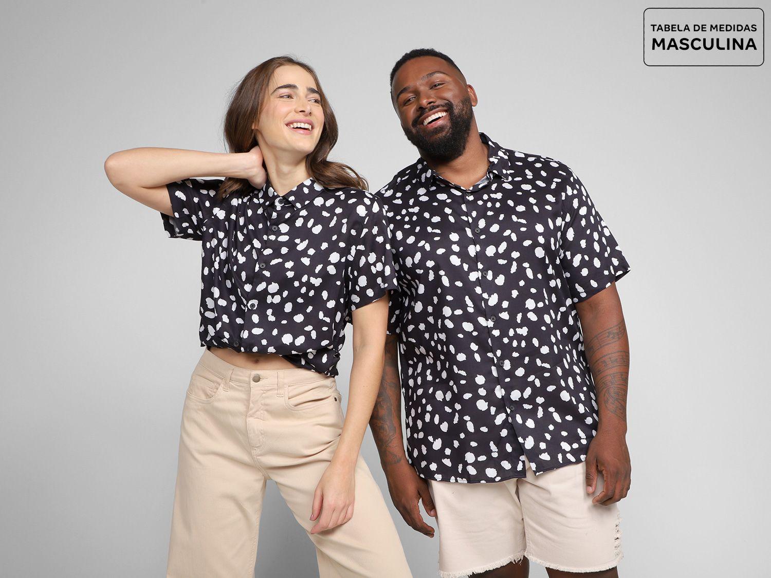 Camisa Vista Magalu Manga Curta Manchas