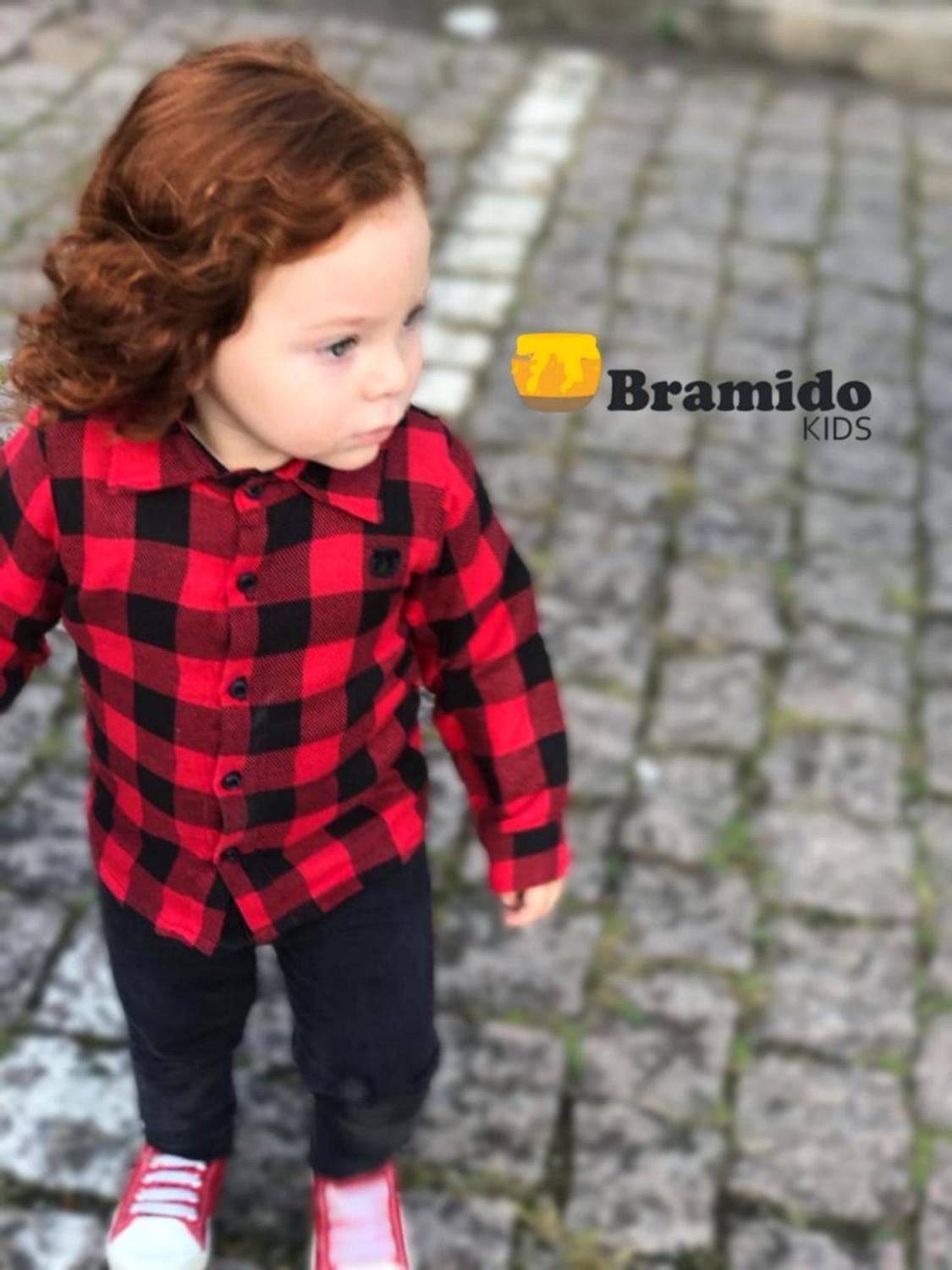 camisa xadrez para bebê de 1 ano