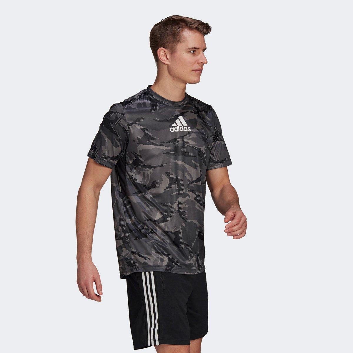 Llamarada pasajero oscuro Camiseta Adidas Camuflada Designed To Move Masculina - Camisa e Camiseta  Esportiva - Magazine Luiza