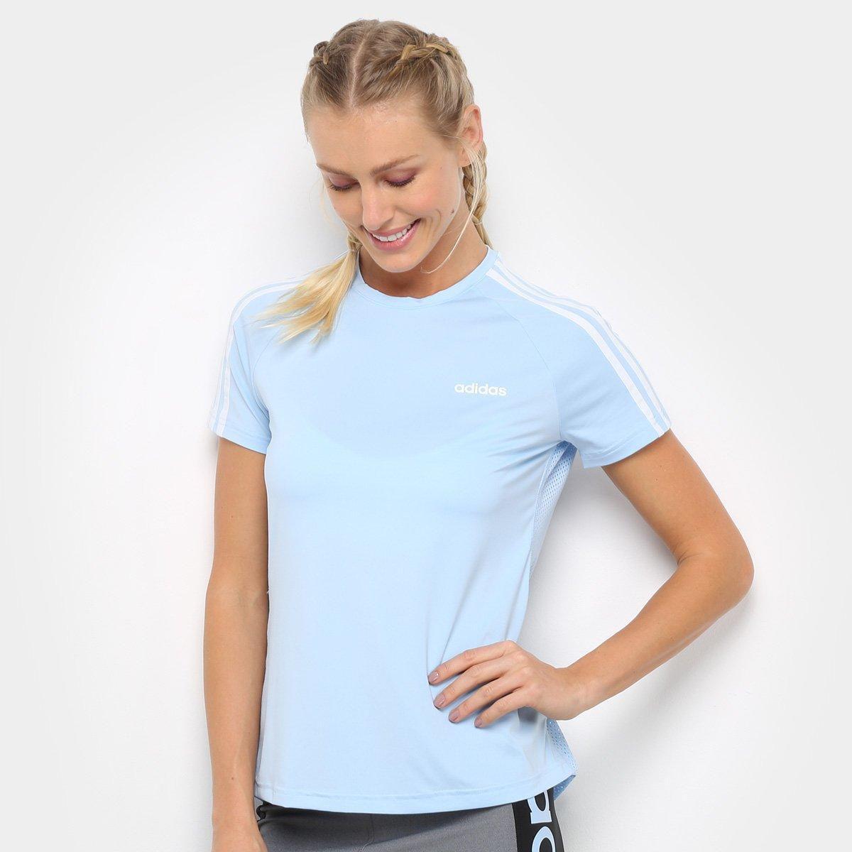 camiseta adidas stripes feminina