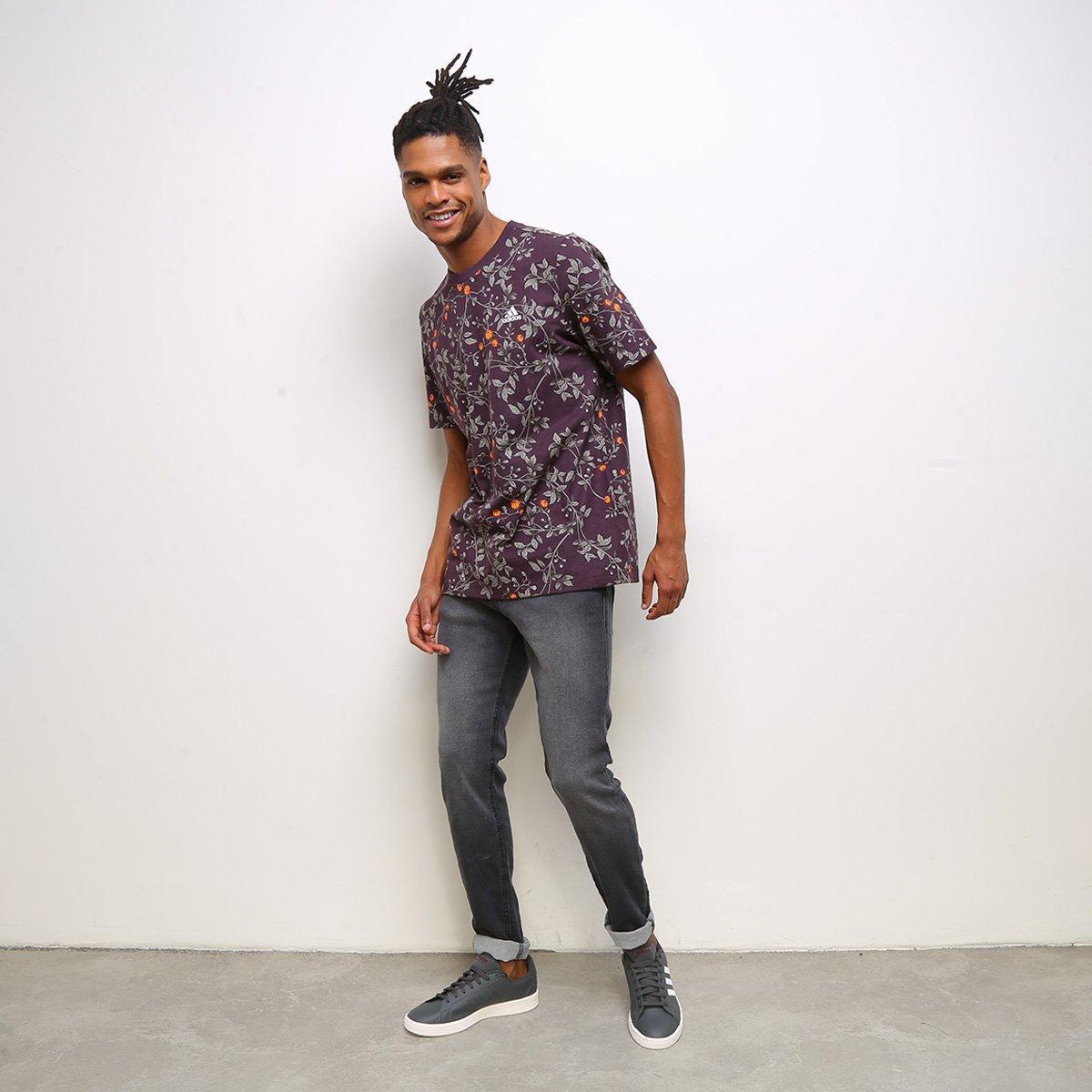 camiseta adidas floral masculina