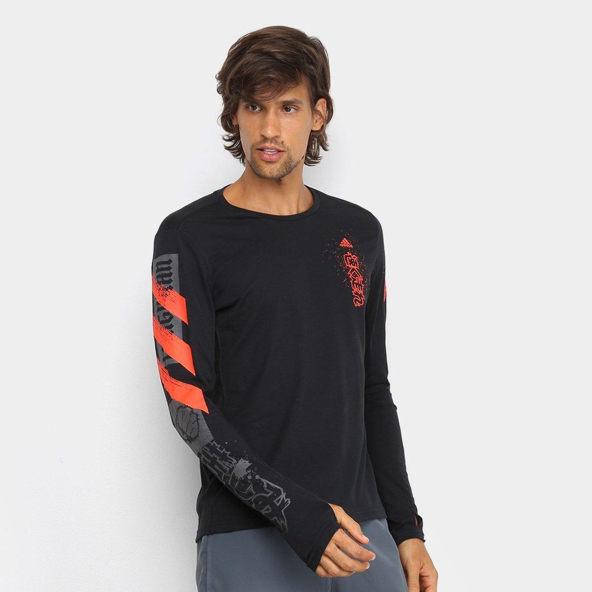 blusa adidas manga longa masculina