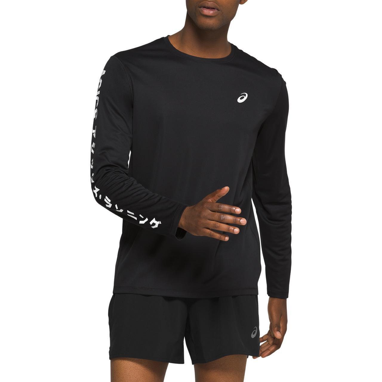 camiseta asics manga longa
