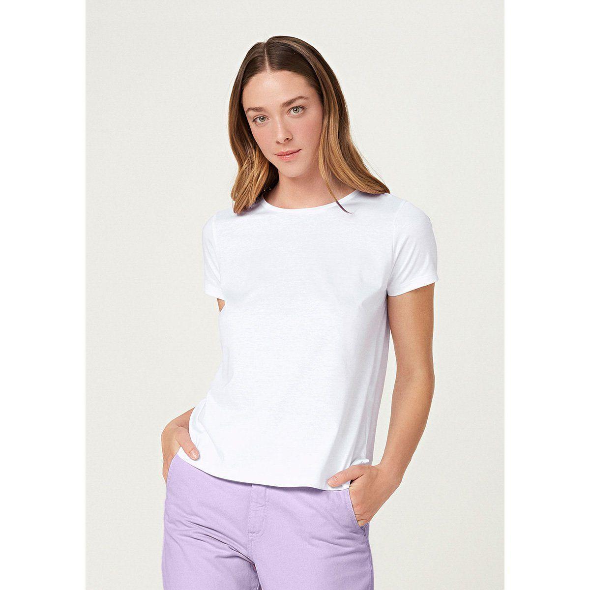camiseta algodão peruano feminina