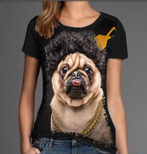 camiseta pug life