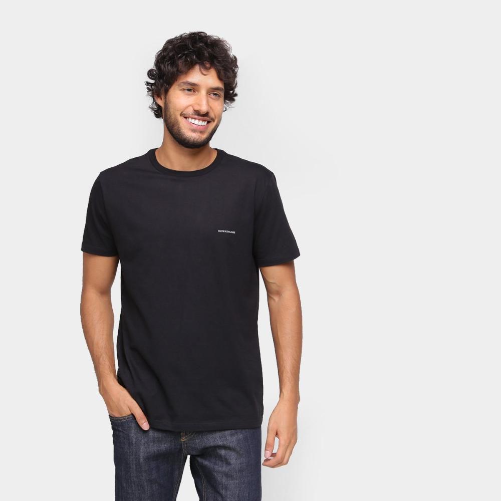 kit de 2 camisetas calvin klein básicas masculina