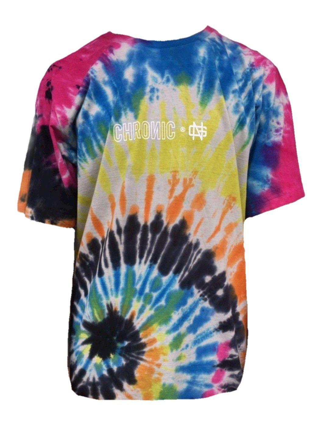 blusa tie dye azul e verde