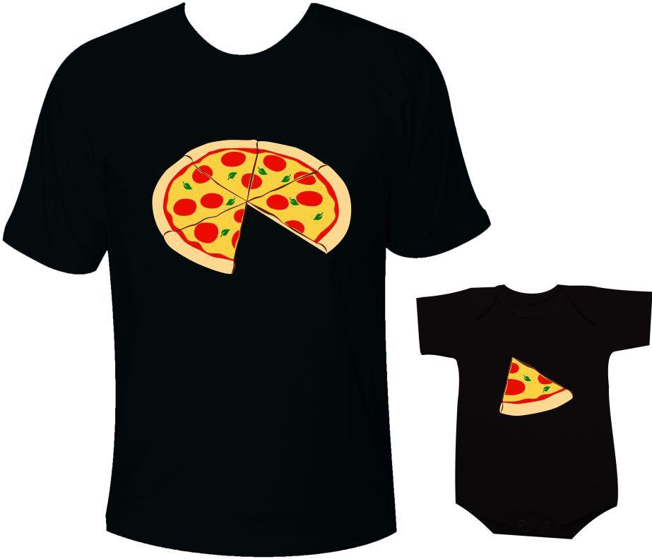 Camiseta pizza pai e filho Clearance