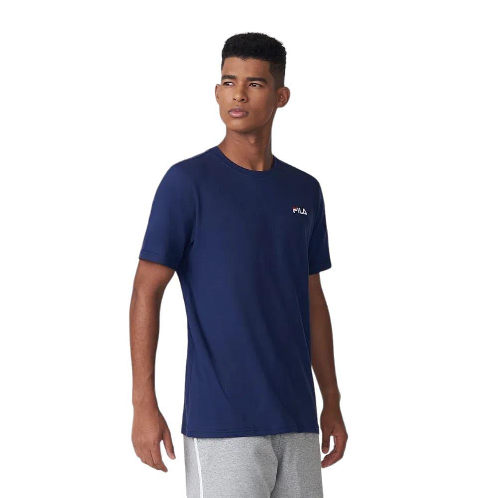 Camiseta Fila Classic Masculina Azul marinho Camisa e Camiseta Esportiva Magazine Luiza