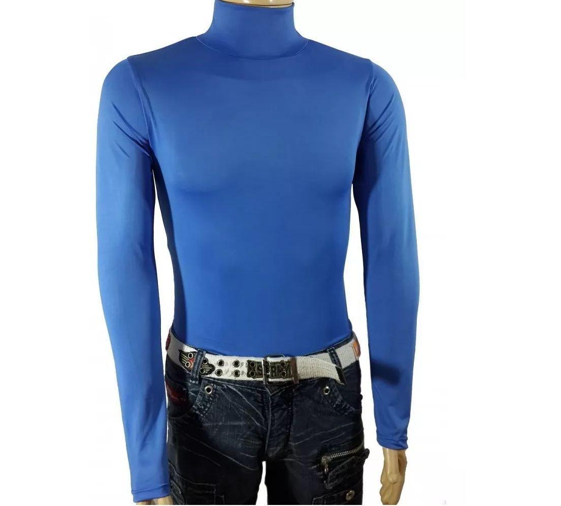 camiseta gola alta manga longa