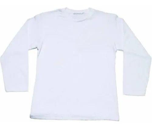 camisa de manga longa branca infantil