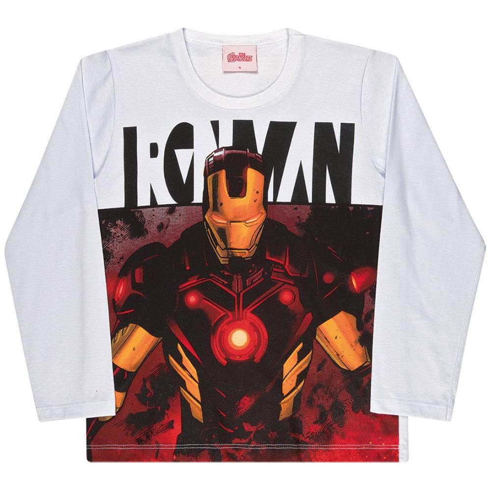 camiseta manga longa homem de ferro