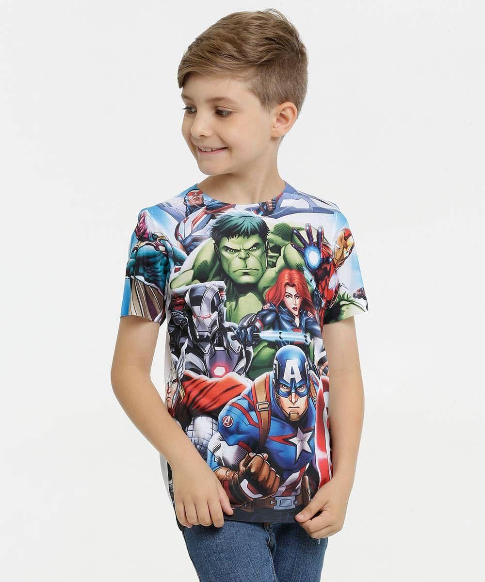 camiseta os vingadores infantil