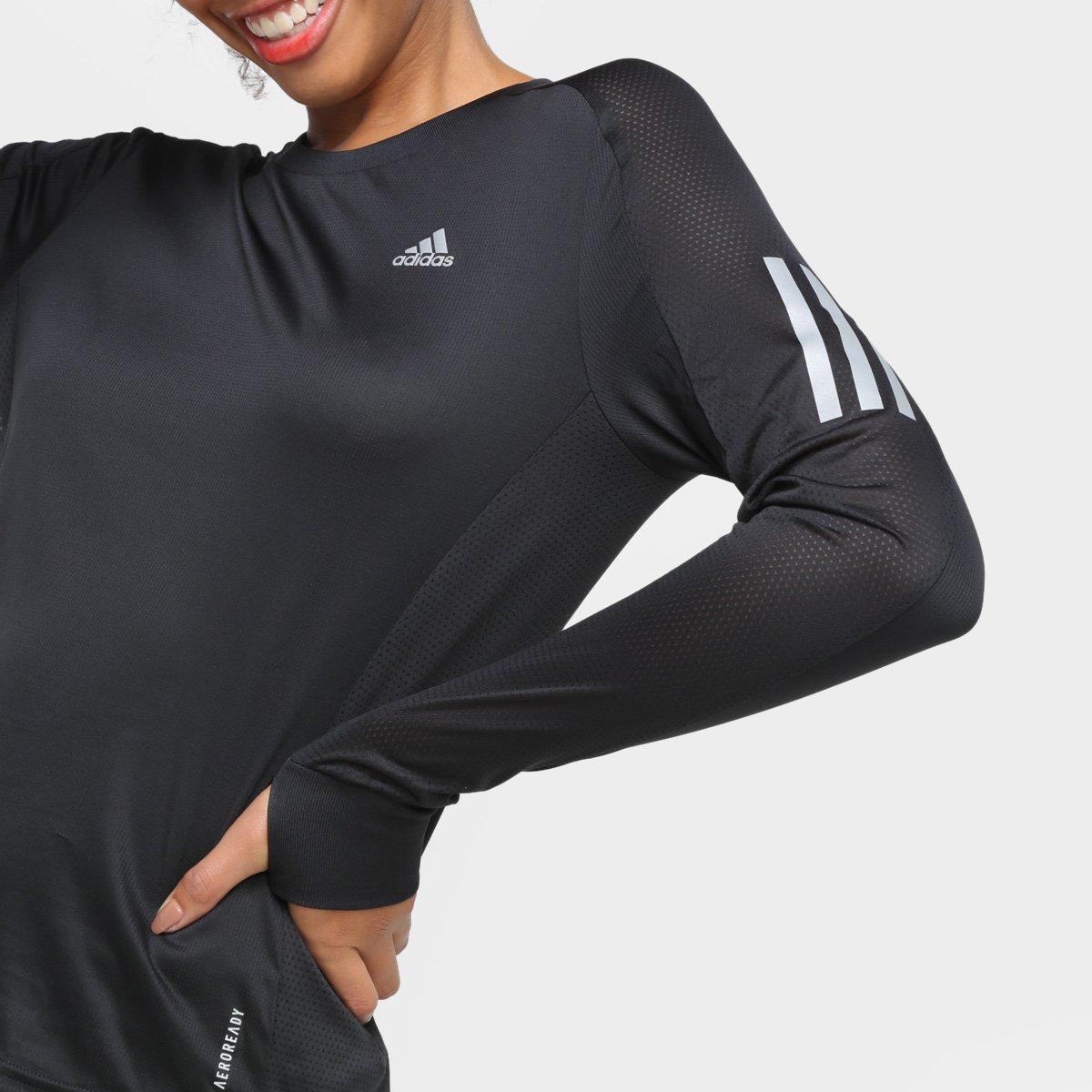 camiseta adidas feminina manga longa