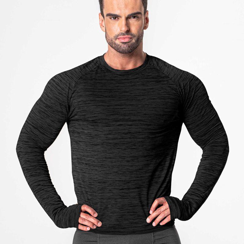 camiseta fitness manga longa