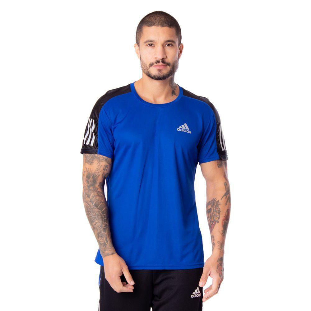camisa adidas azul masculina