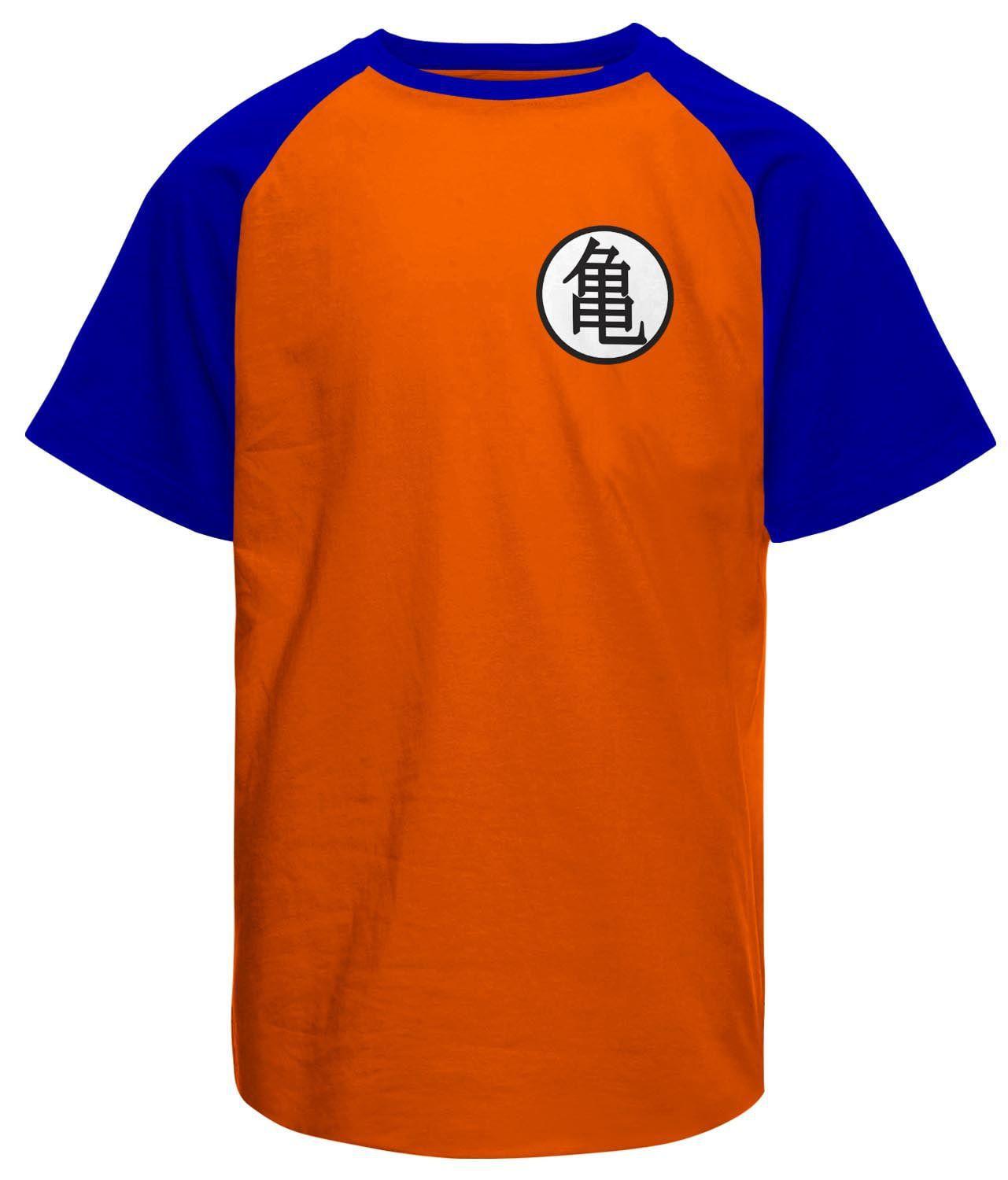 camisa laranja com azul