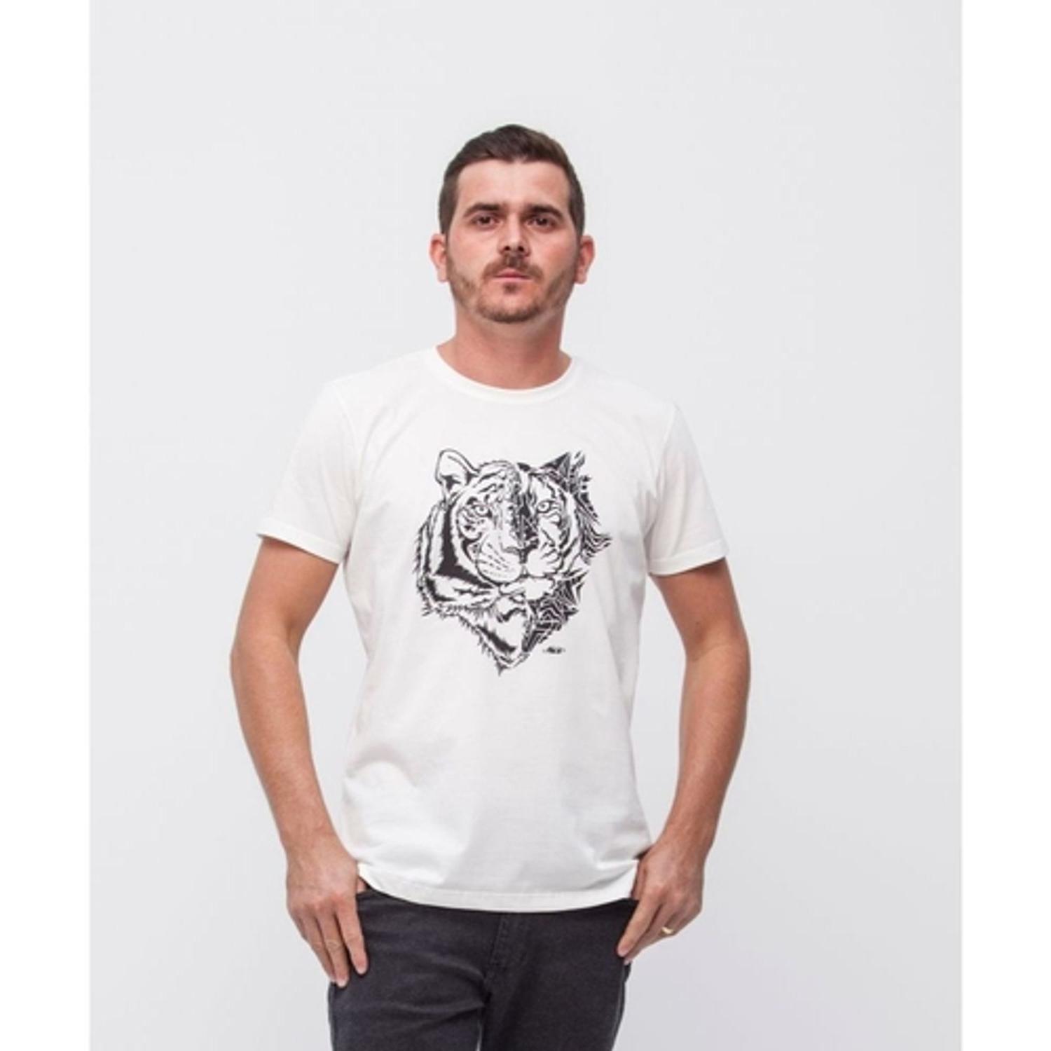 camiseta estampa de tigre