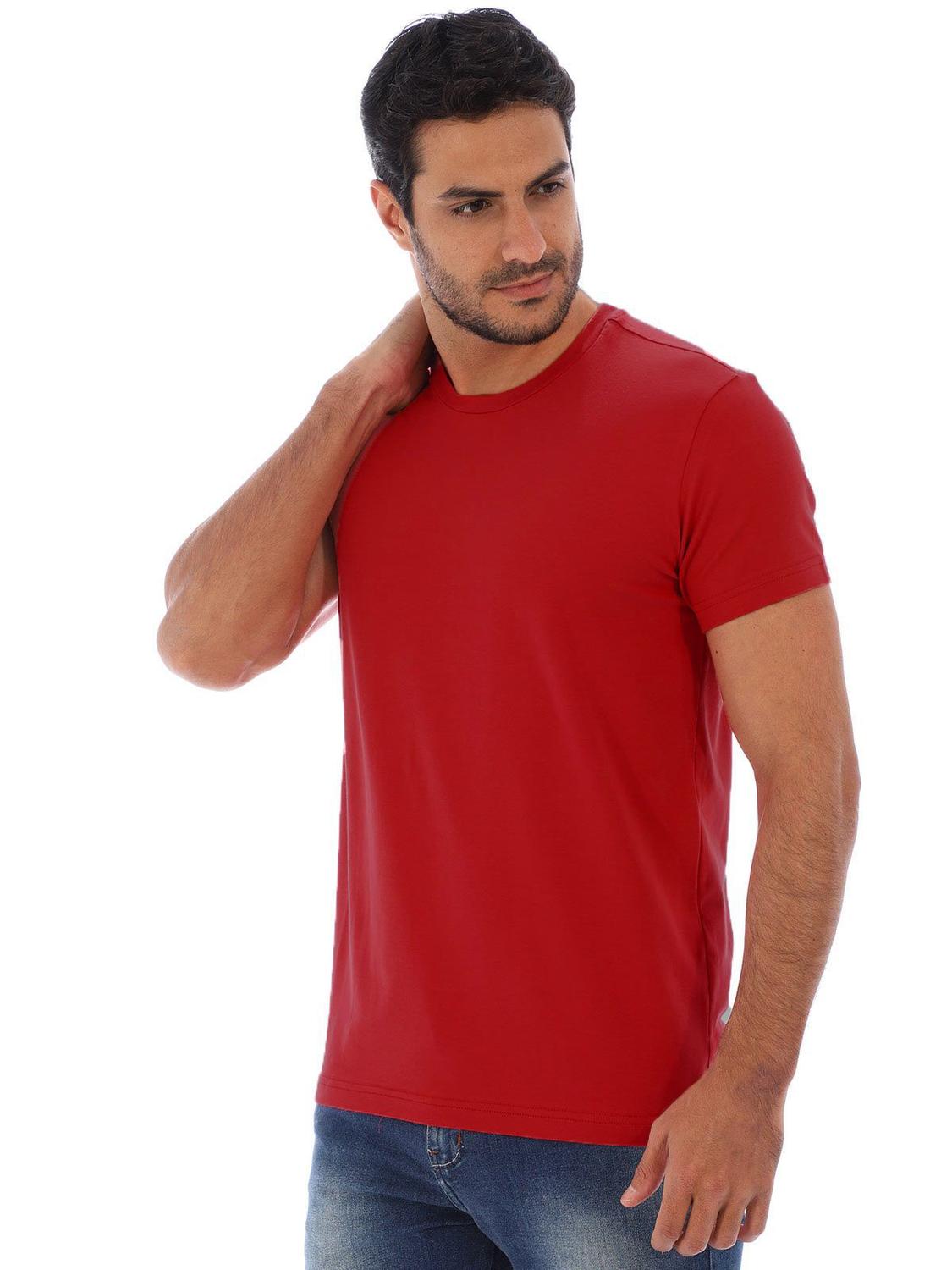 camiseta algodao e elastano