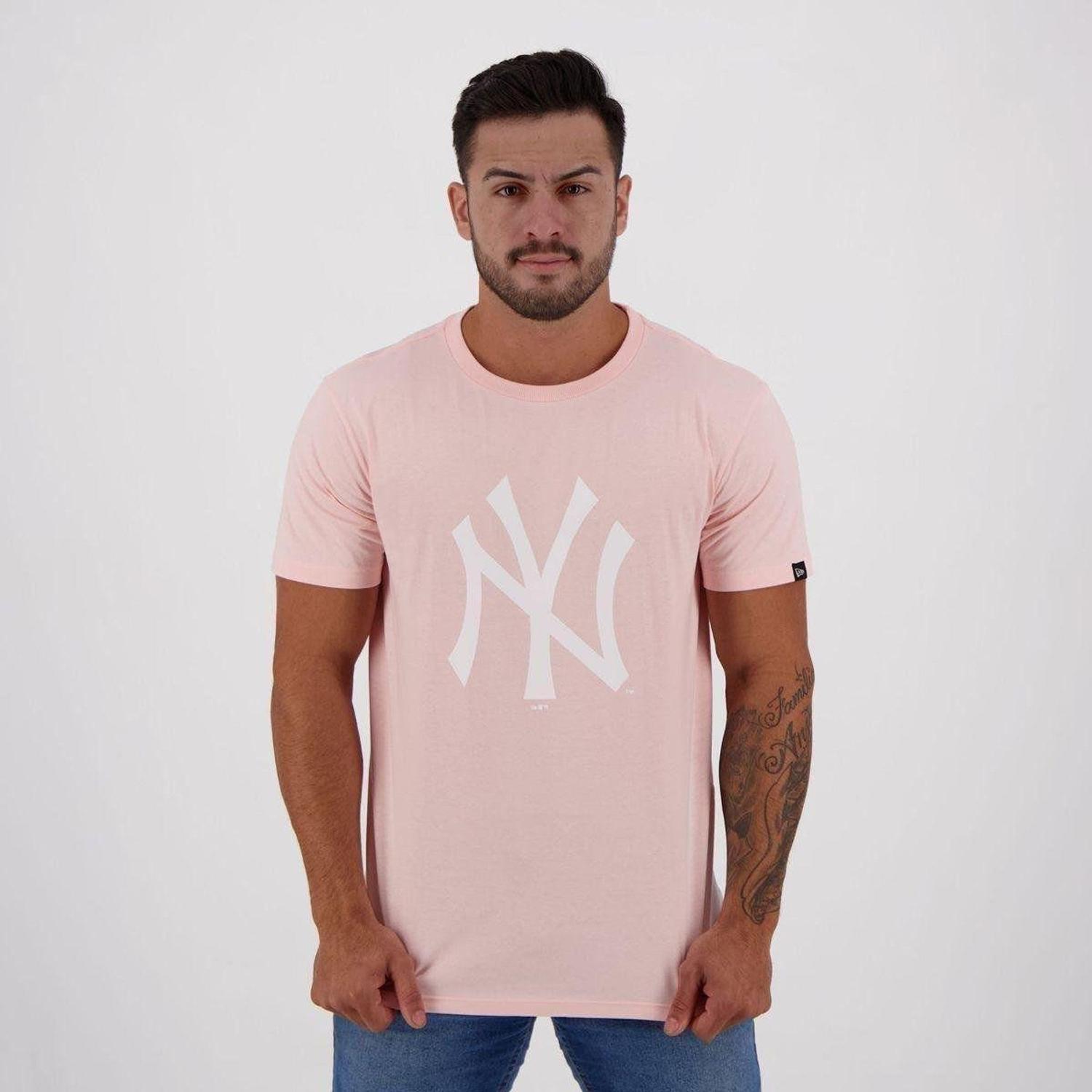 Camiseta new era masculina new york yankees logo rosa - Camisa e Camiseta  Esportiva - Magazine Luiza