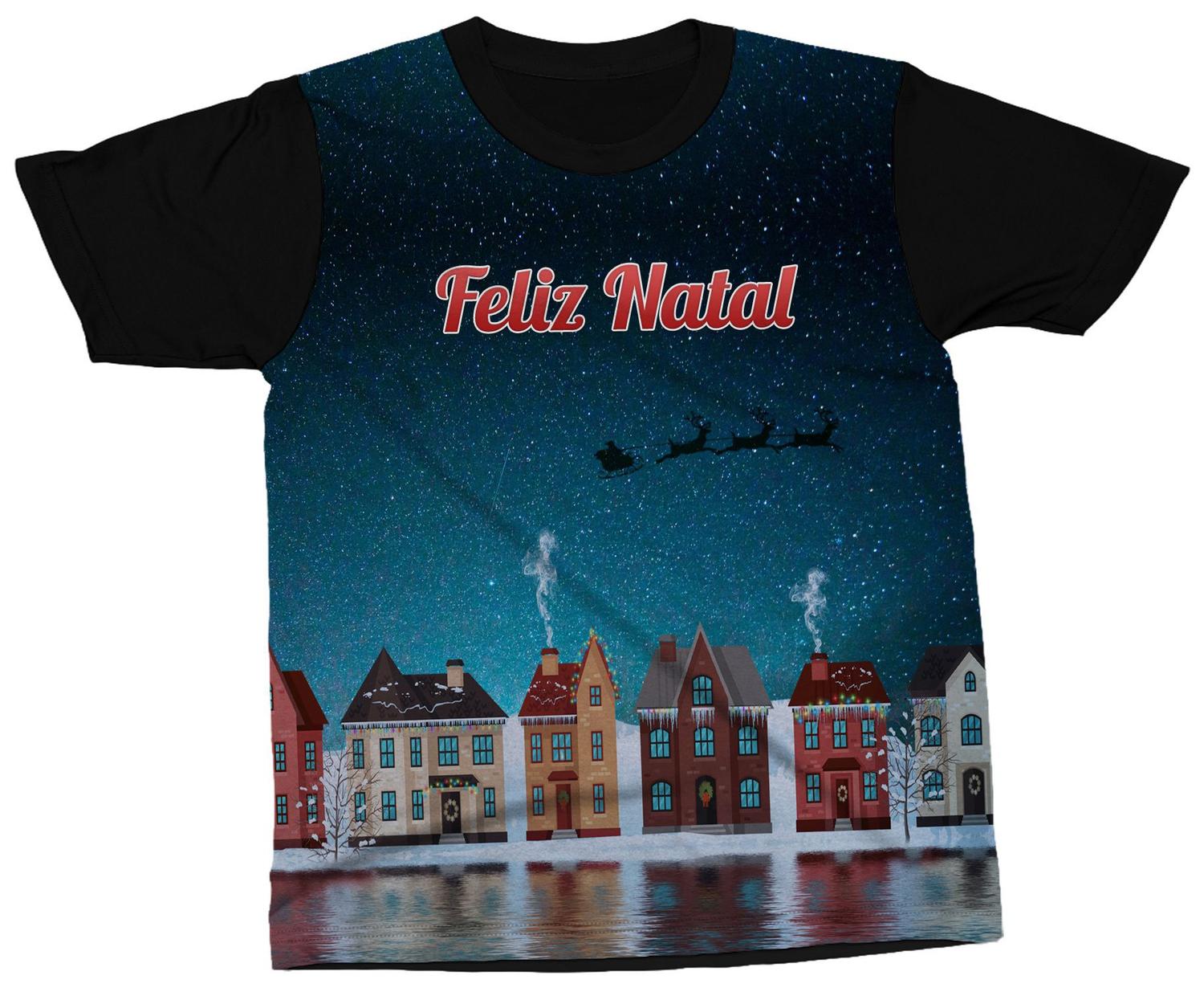 camisa estampada natal