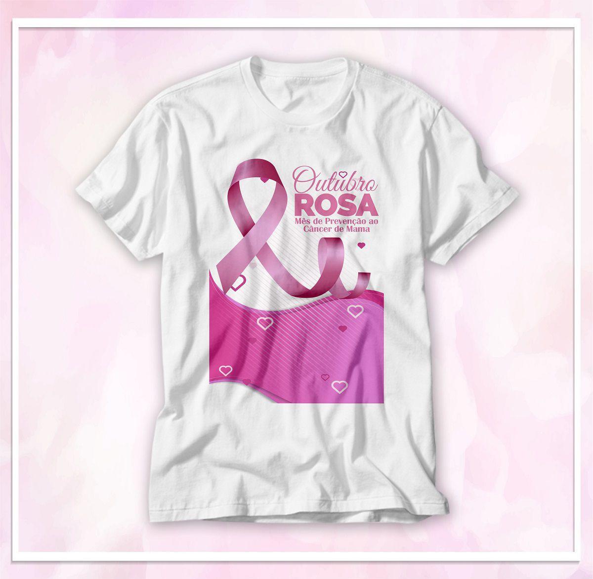 camiseta cancer de mama outubro rosa
