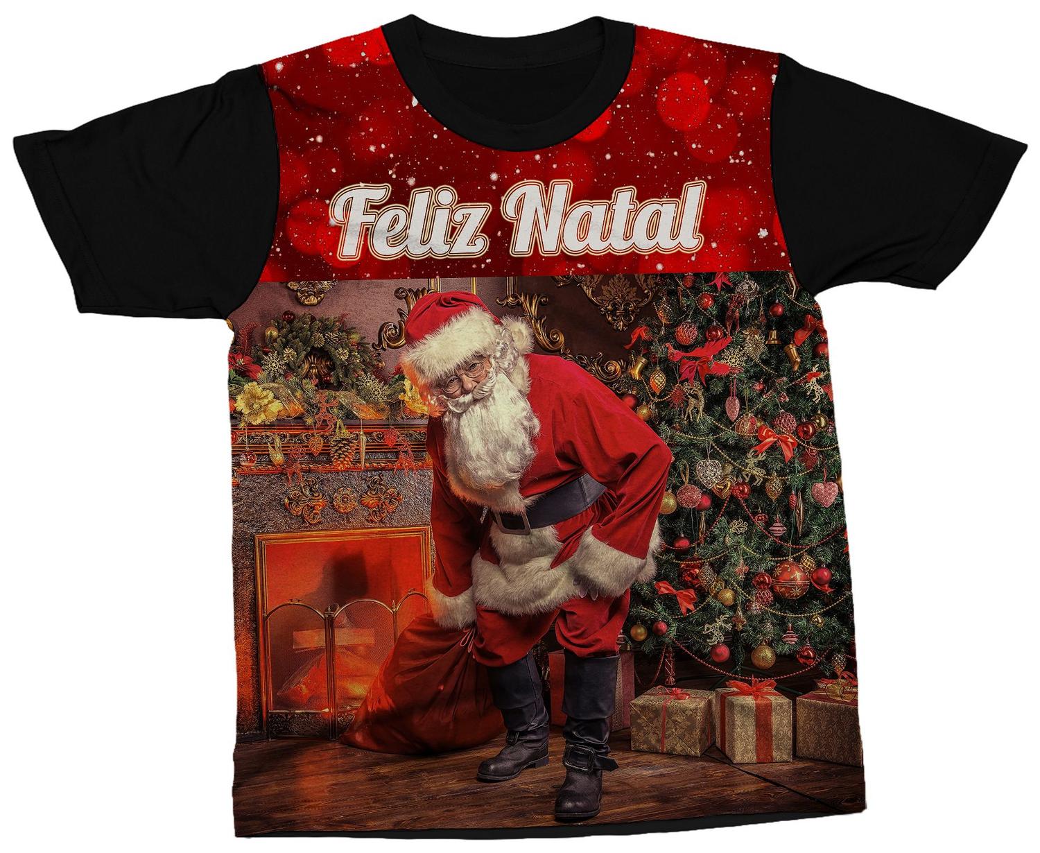 Camiseta Papai Noel Natal Santa Claus Blusa Camisa Natalina Darkwood Camiseta Masculina Magazine Luiza