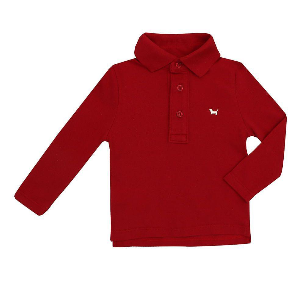 blusa polo vermelha bebe