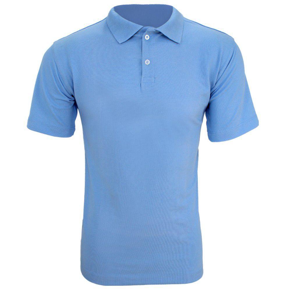 Camisa gola polo azul claro Clearance