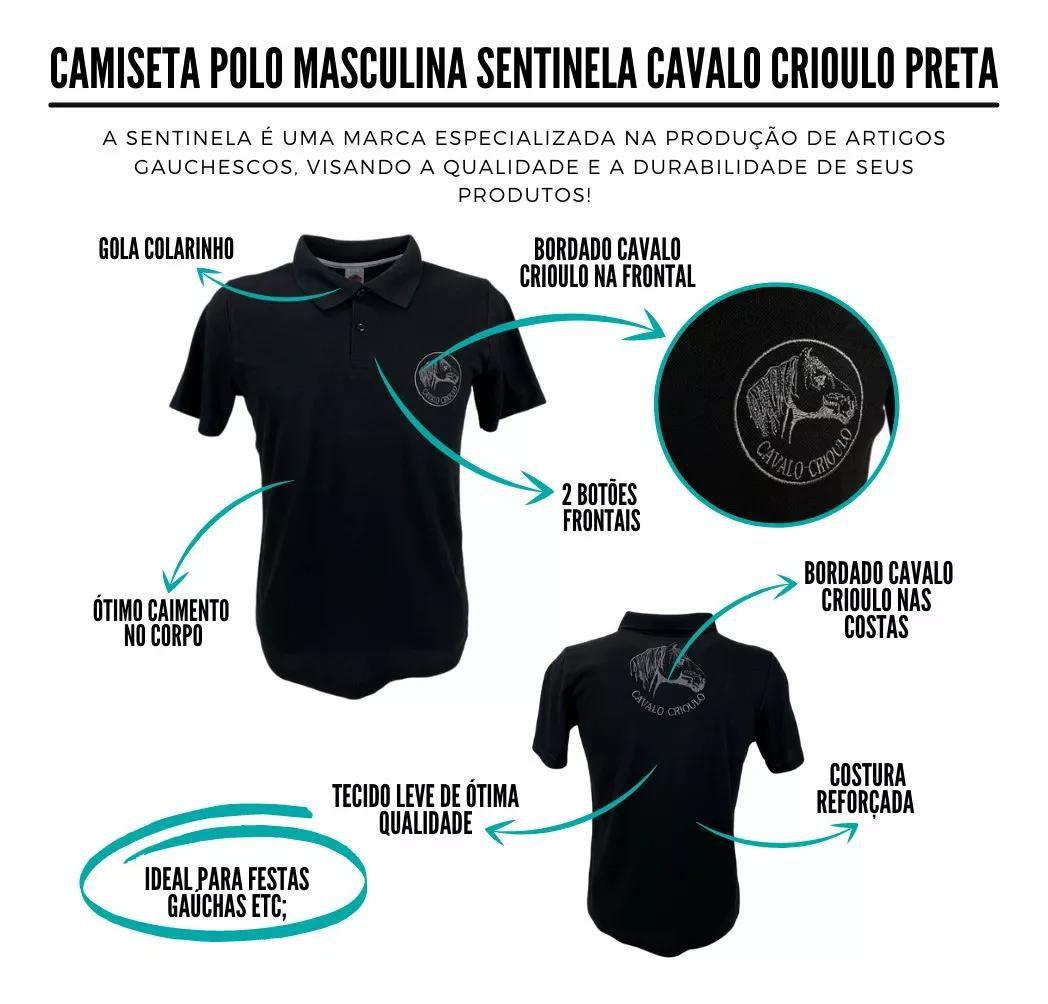Camiseta Polo Masculina Original Sentinela Tecido De Alta