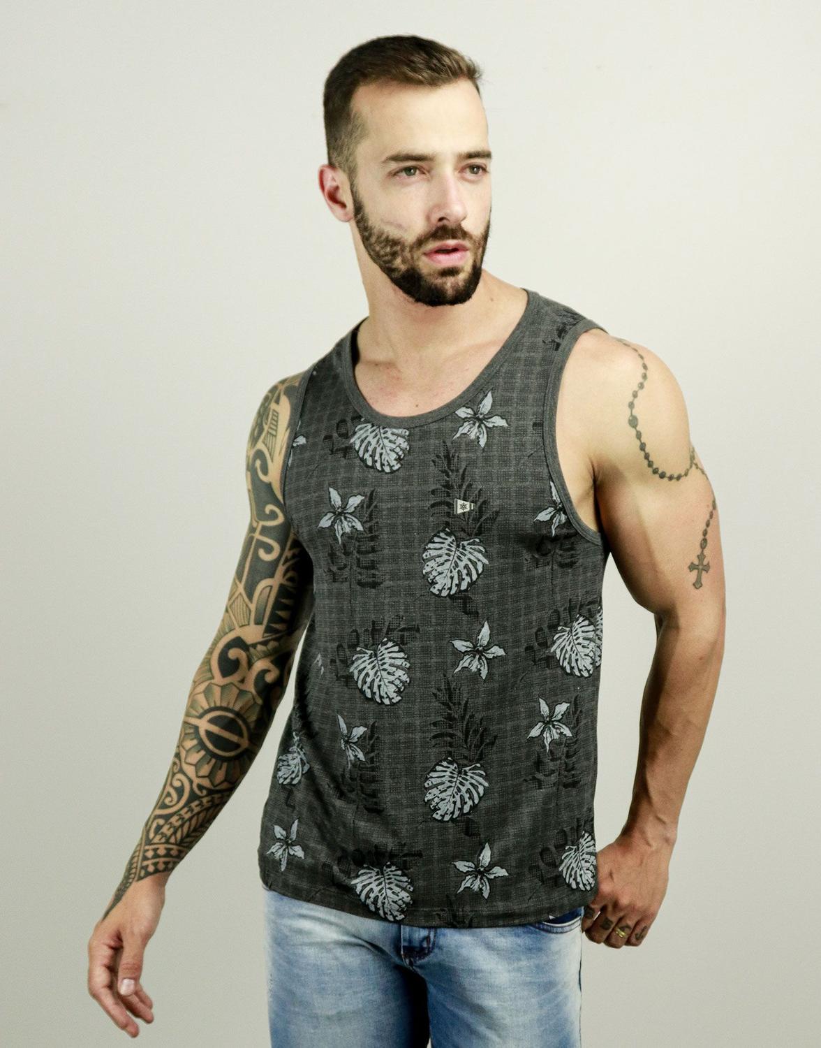 camisa regata floral