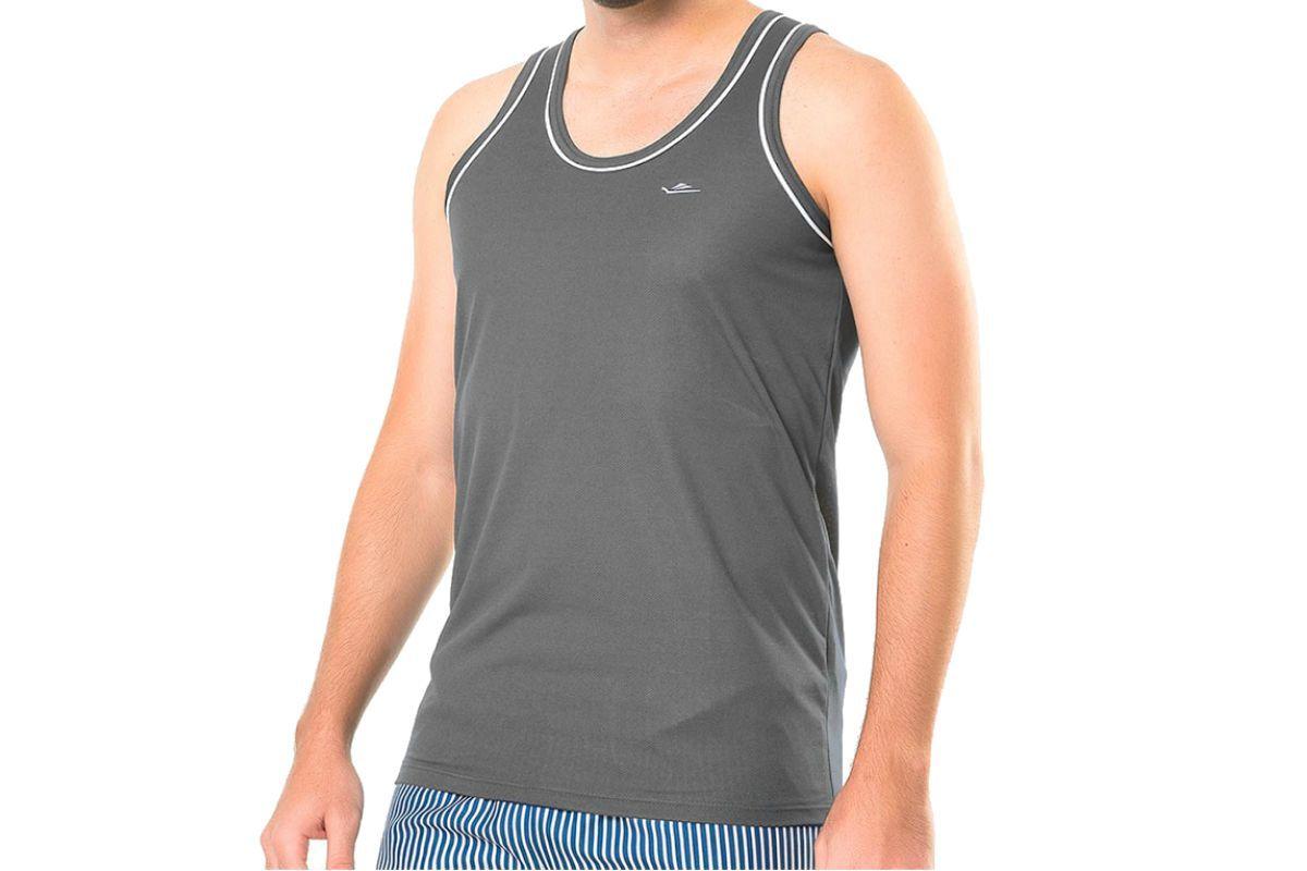 Camiseta regata masculina poliester Clearance