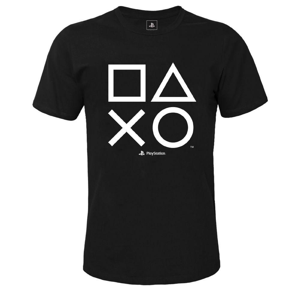 Camiseta Simbolos Playstation Licenciado Geek Preto MN TECIDOS Outros Moda e Acessorios Magazine Luiza
