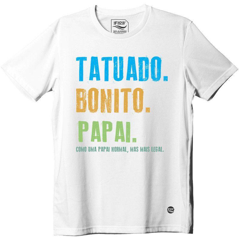 tatuado bonito papai camiseta